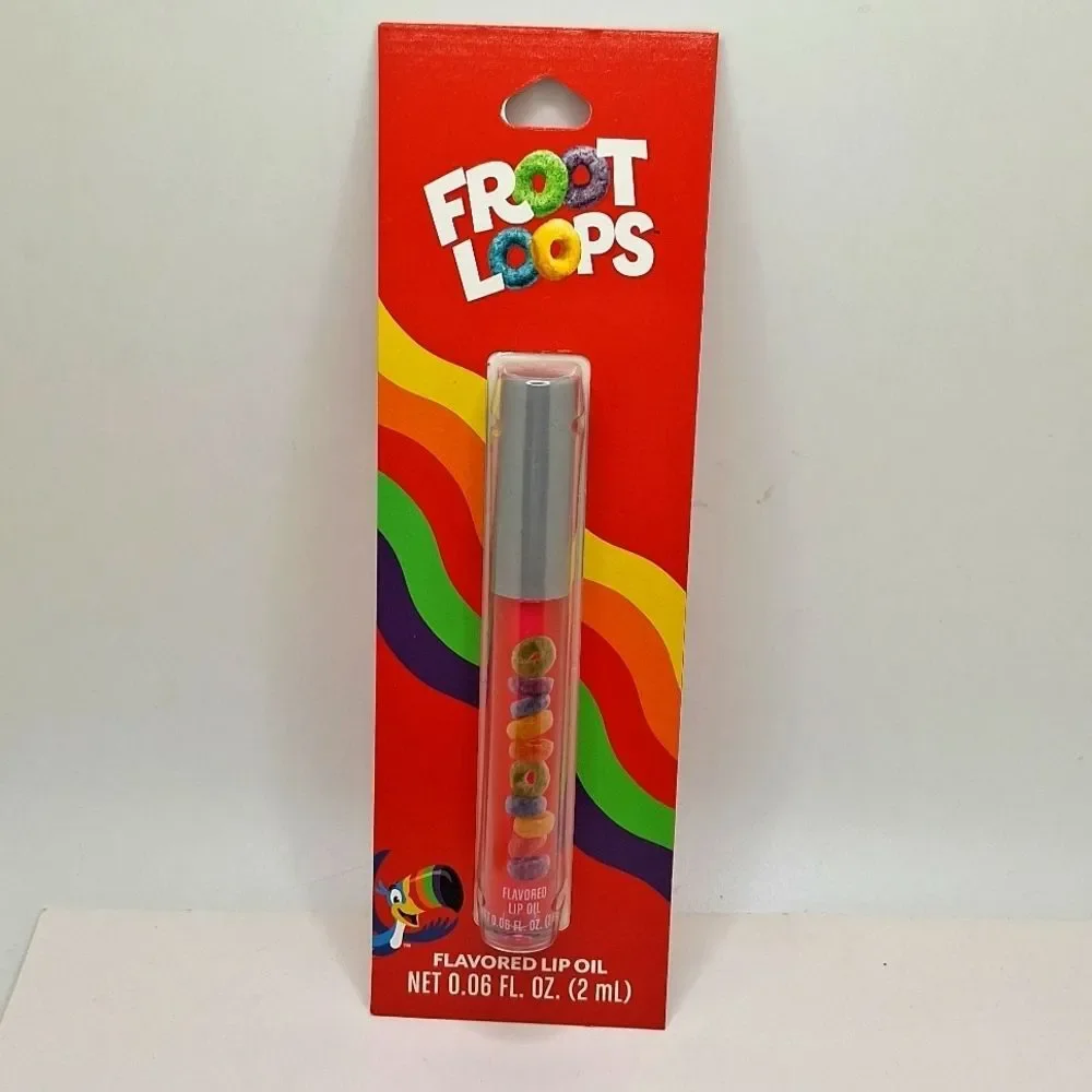 Froot loops flavored lip gloss cereal flavor cruelty free lip gloss